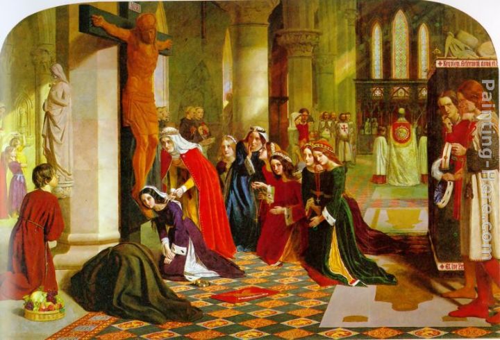 The Renunciation of Queen Elizabeth of Hungary painting - James Collinson The Renunciation of Queen Elizabeth of Hungary art painting